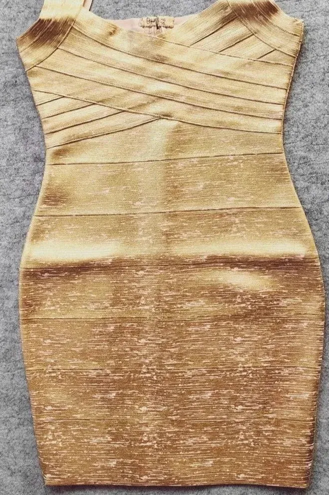 Ciara Bandage Mini Dress - Gold