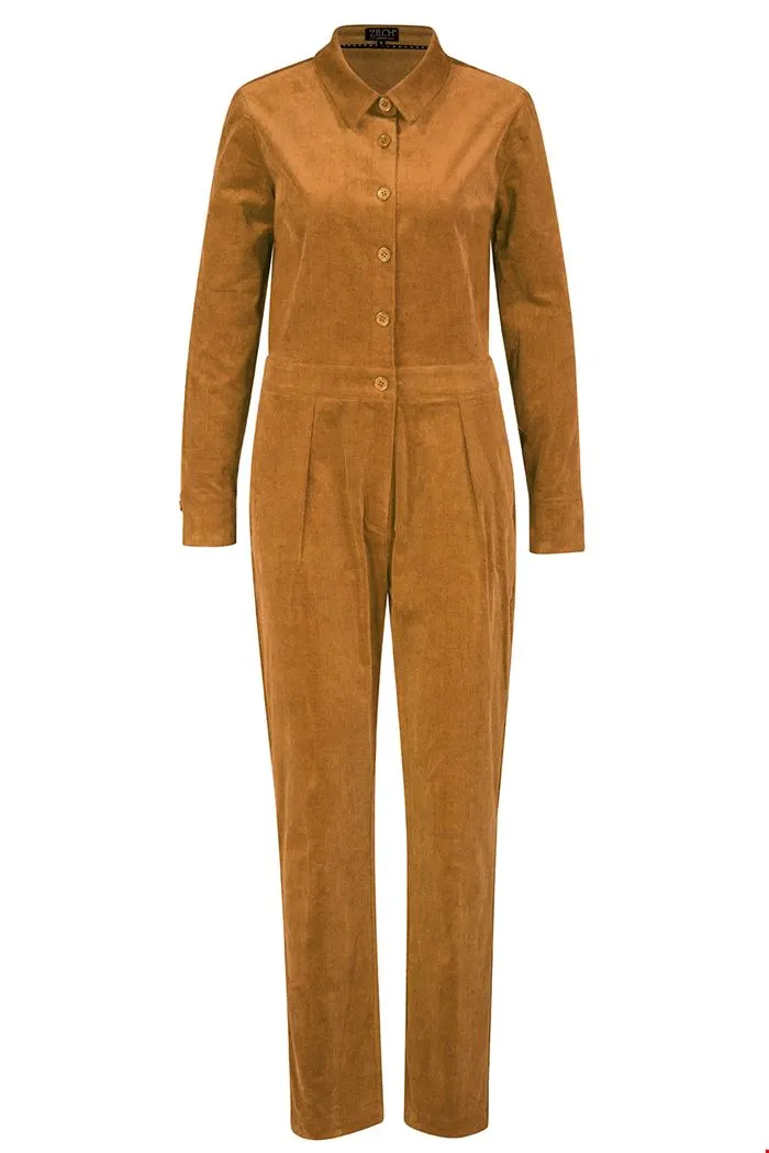 Comfortabel jumpsuit met handige zakken | Zilch jumpsuit cinnamon