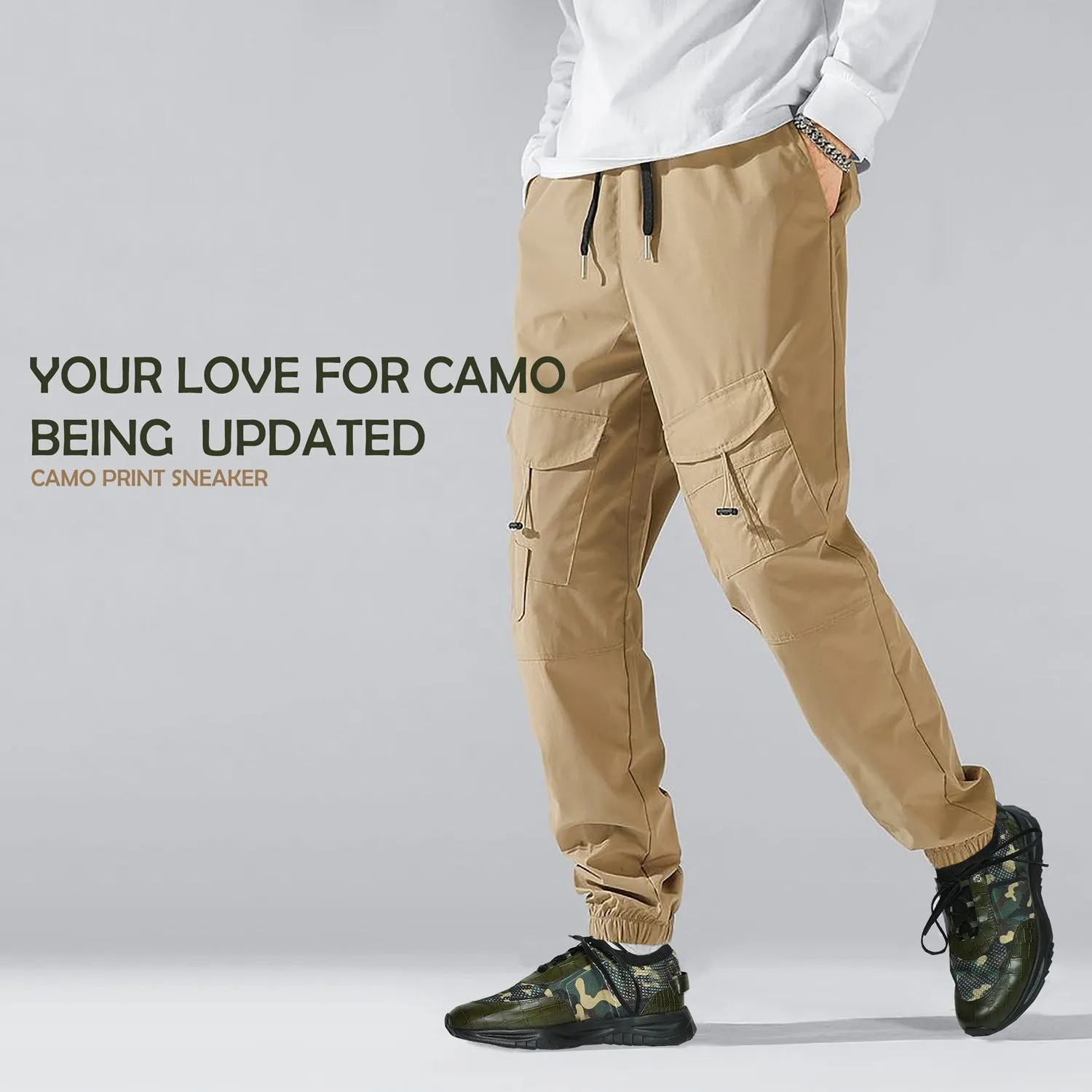 Contrasting Camo Green Jogger