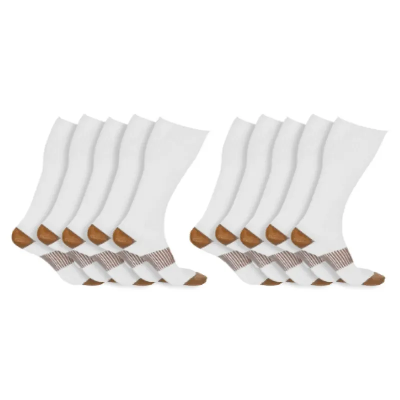 Copper-Infused Compression Socks (5-Pack)