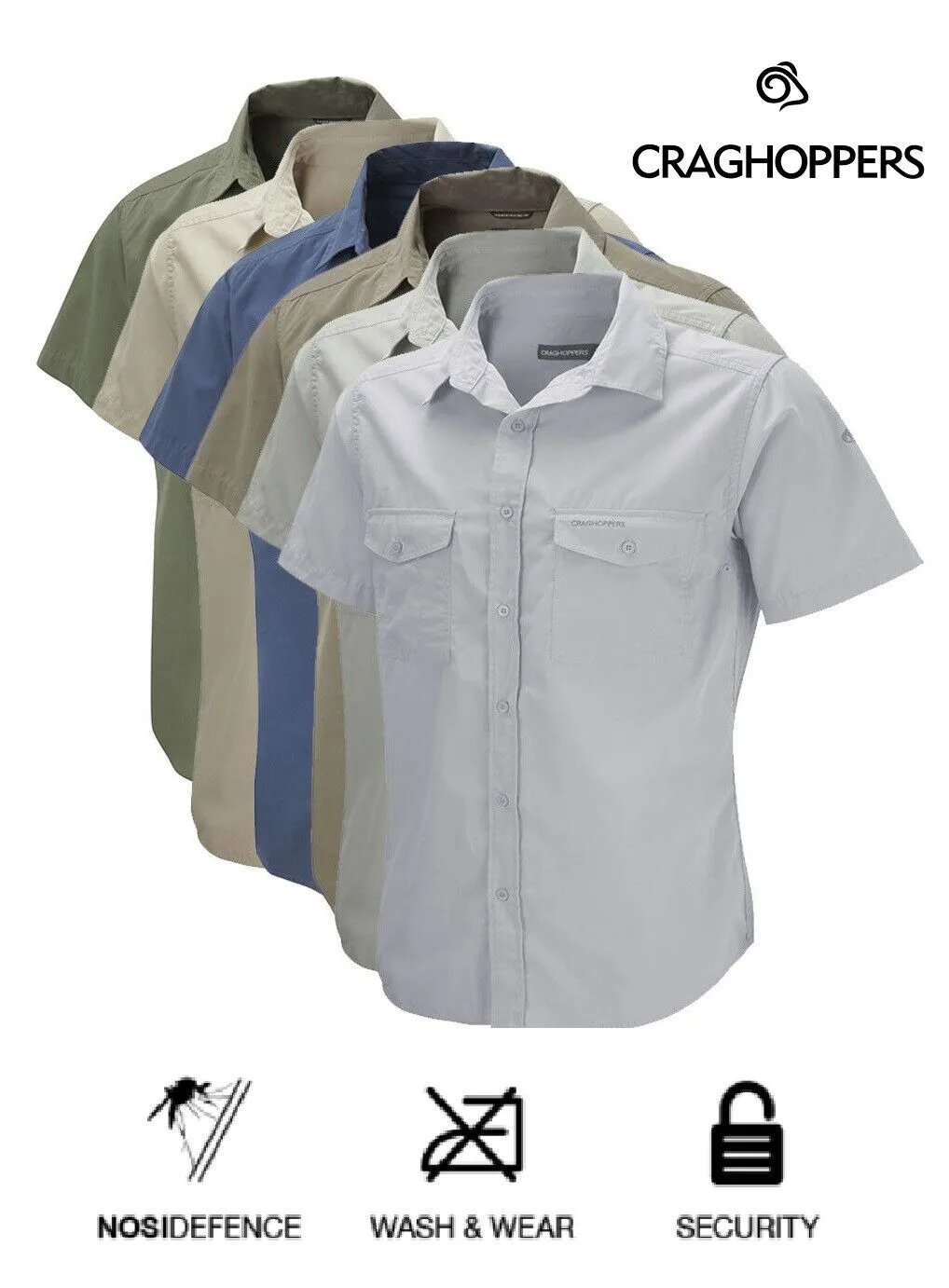 Craghoppers Mens Kiwi Short Sleeve Travel Shirt