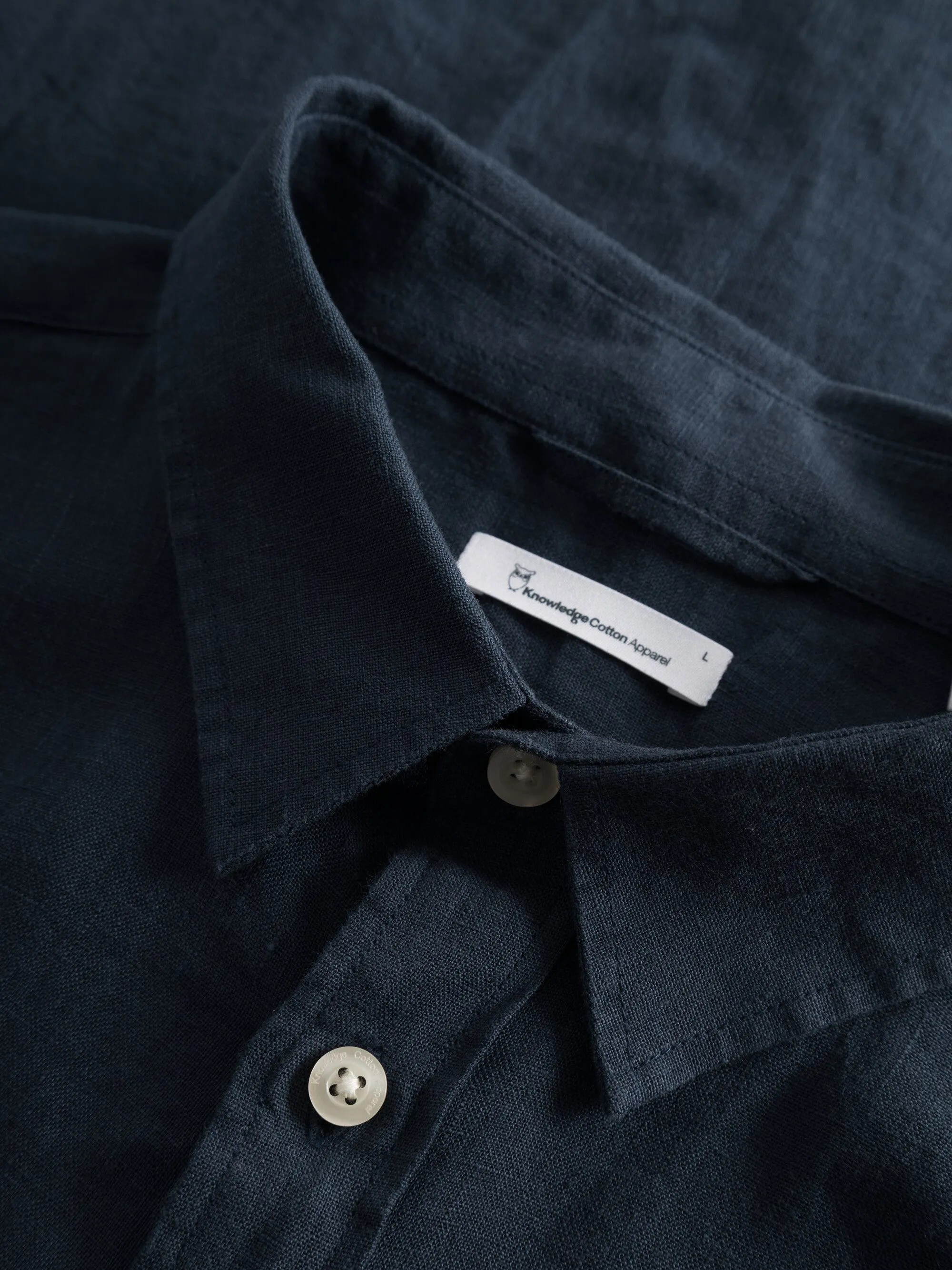 Custom fit linen shirt - Total Eclipse