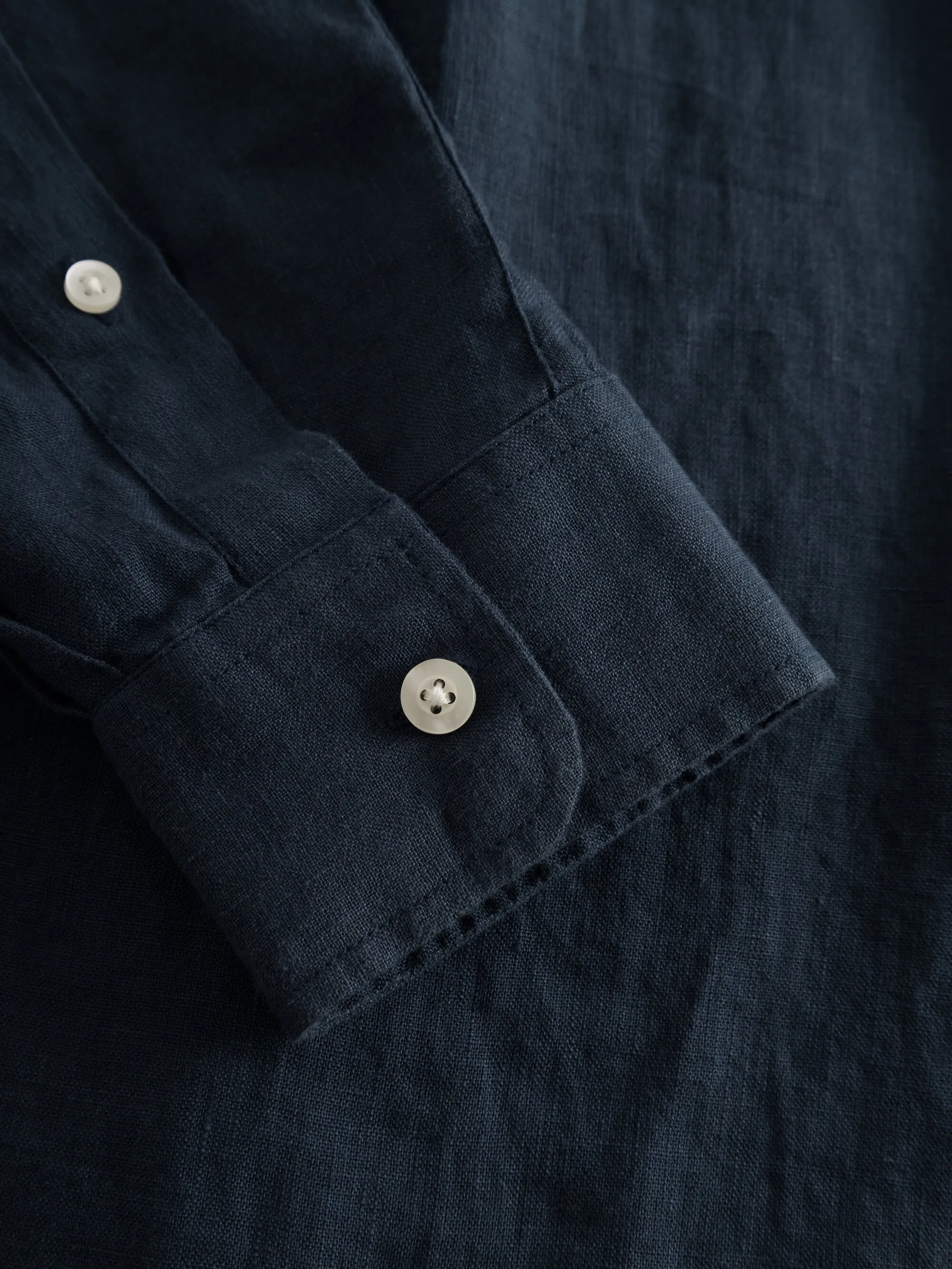 Custom fit linen shirt - Total Eclipse