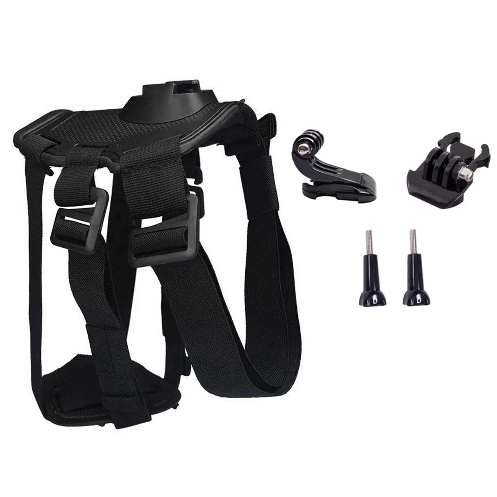 Dog Harness Mount for Gopro, Soft and Adjustable Dog Harness Vest with 2 Mouting Base Pet Chest and Back Fixation for Gopro Hero All Models, Suitable for Small Medium Large Dogs