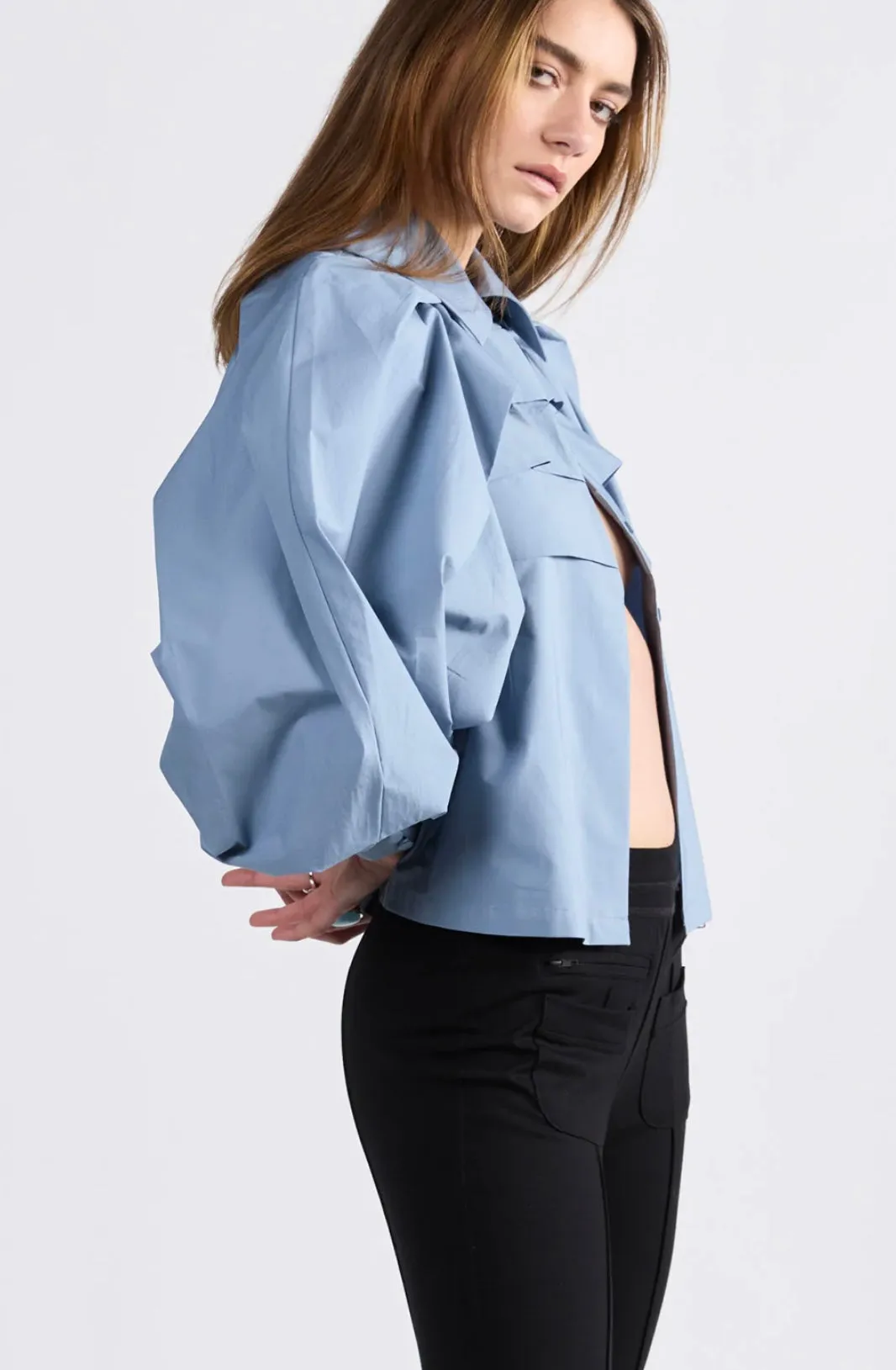 dref_by_d Champagne Shirt - Steel Blue