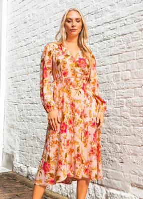 Ebby and I - Long Sleeve Calla Rose Midi Dress