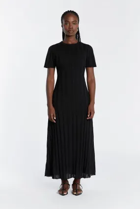 EDEN BLACK SHORT SLEEVE MAXI DRESS