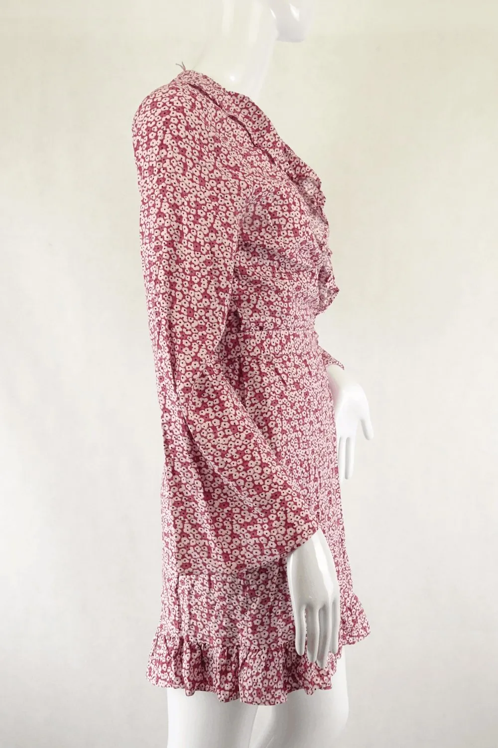 Elwood Pink Floral Wrap Dress 8