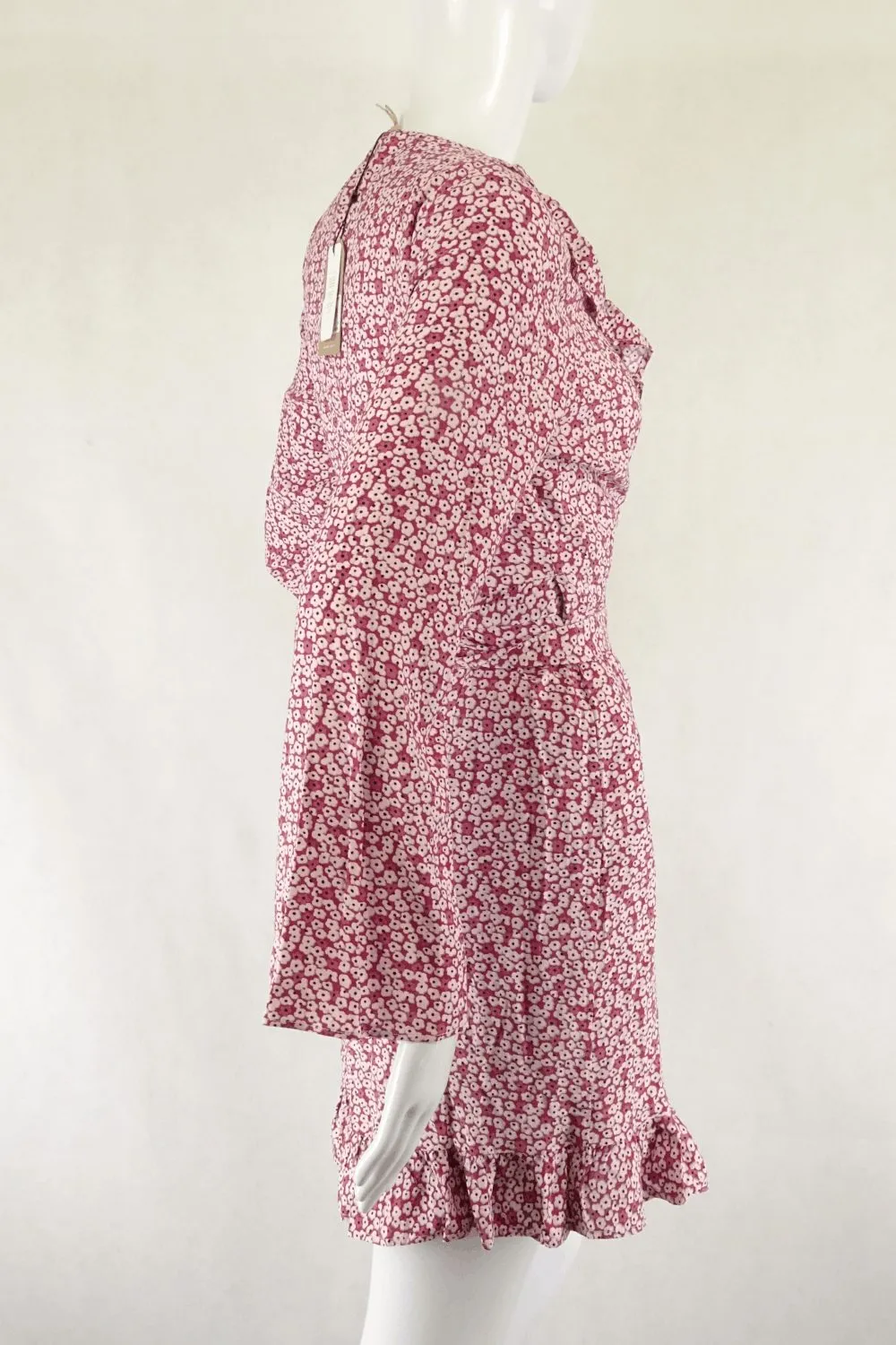 Elwood Pink Floral Wrap Dress 8