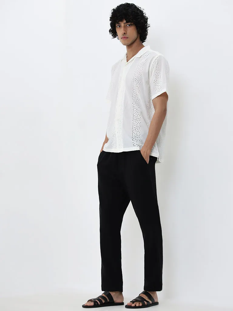 ETA Off-White Schiffli Design Relaxed-Fit Shirt