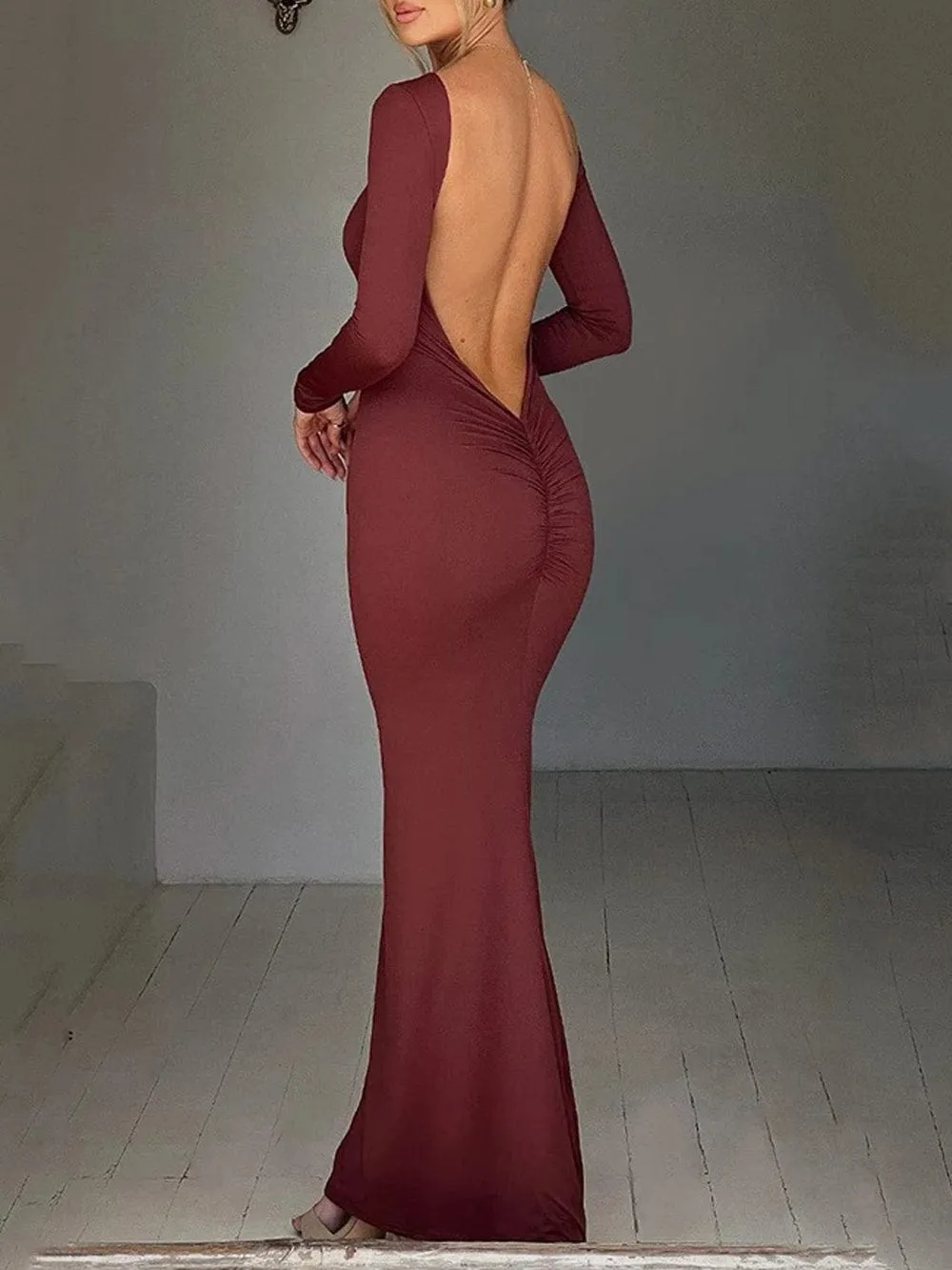 Eva Backless Bodycon Maxi Dress