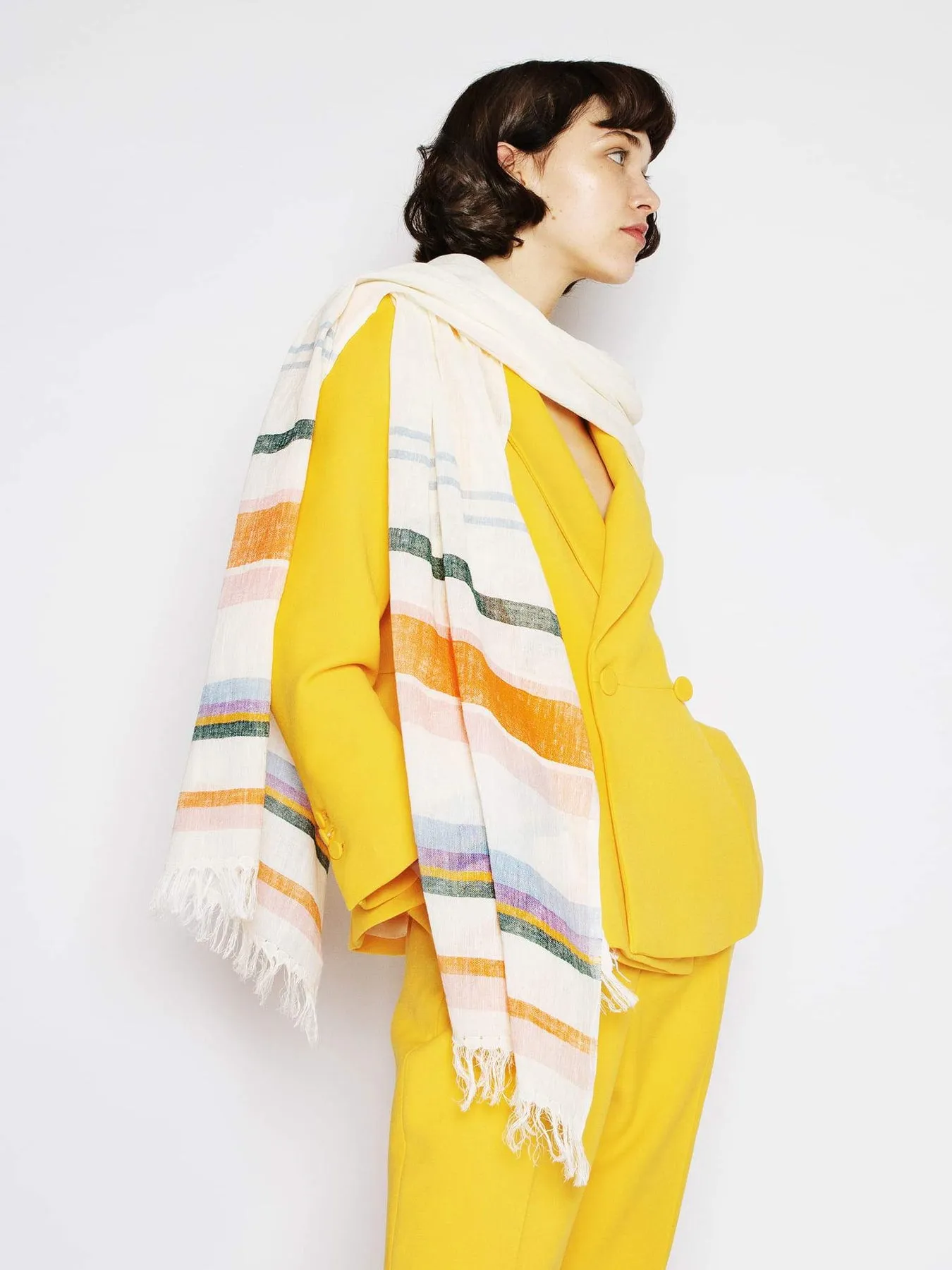 Extra-long Light Summer Scarf, Multicolour