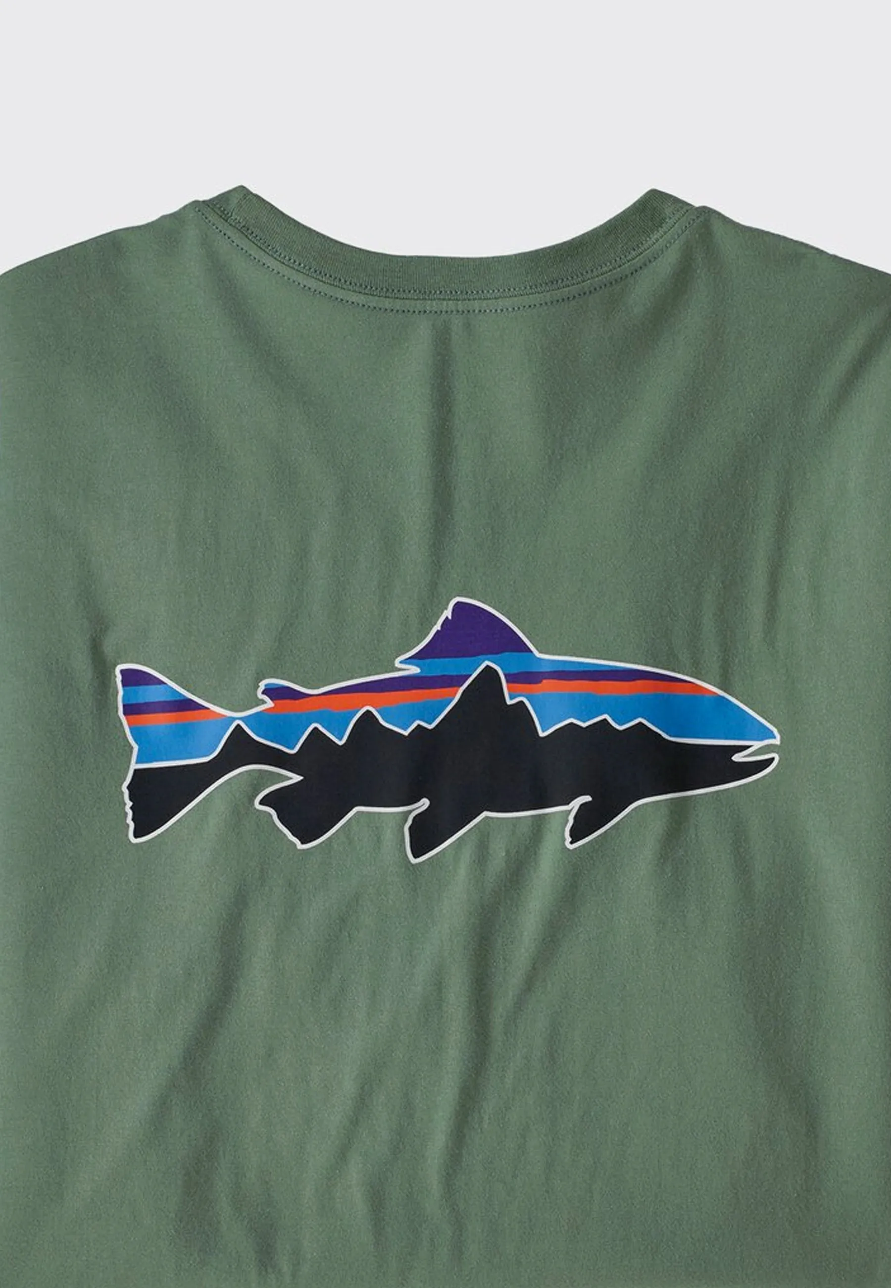 Fitz Roy Fish Organic T-shirt - sedge green