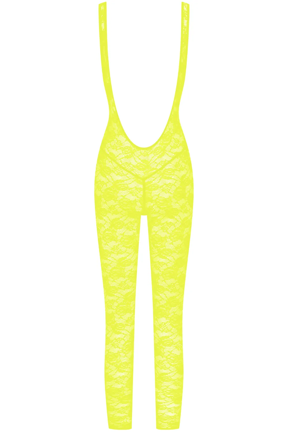 Flashback Lace Open Back Jumpsuit Yellow