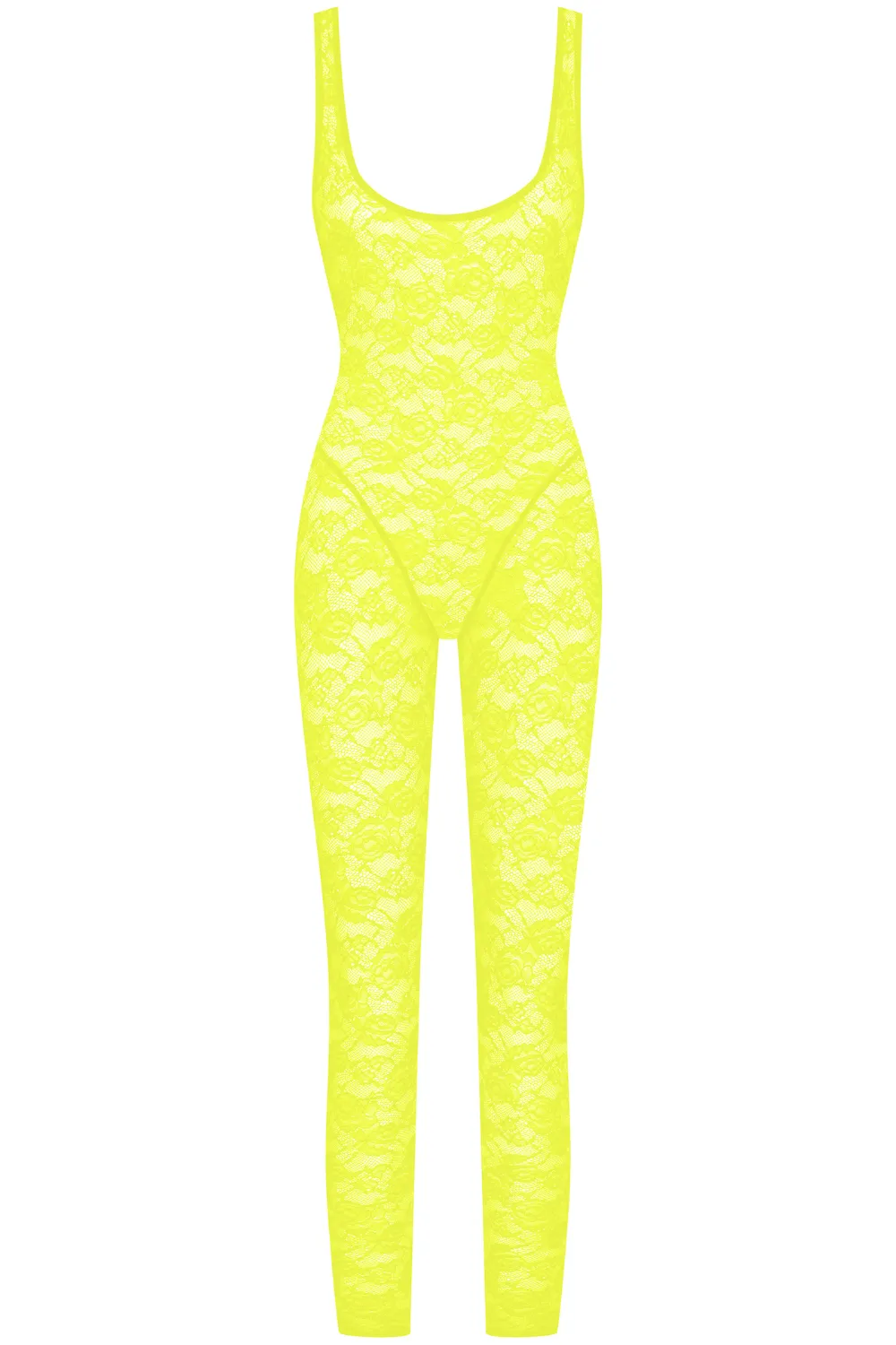 Flashback Lace Open Back Jumpsuit Yellow