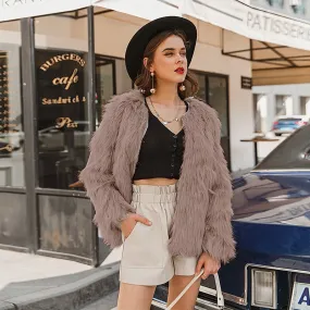 Furry Faux Fur Coat