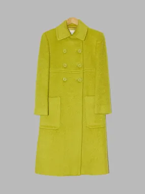 Gianfranco Ferre Studio 0001 lime green wool double-breasted coat - 40 8