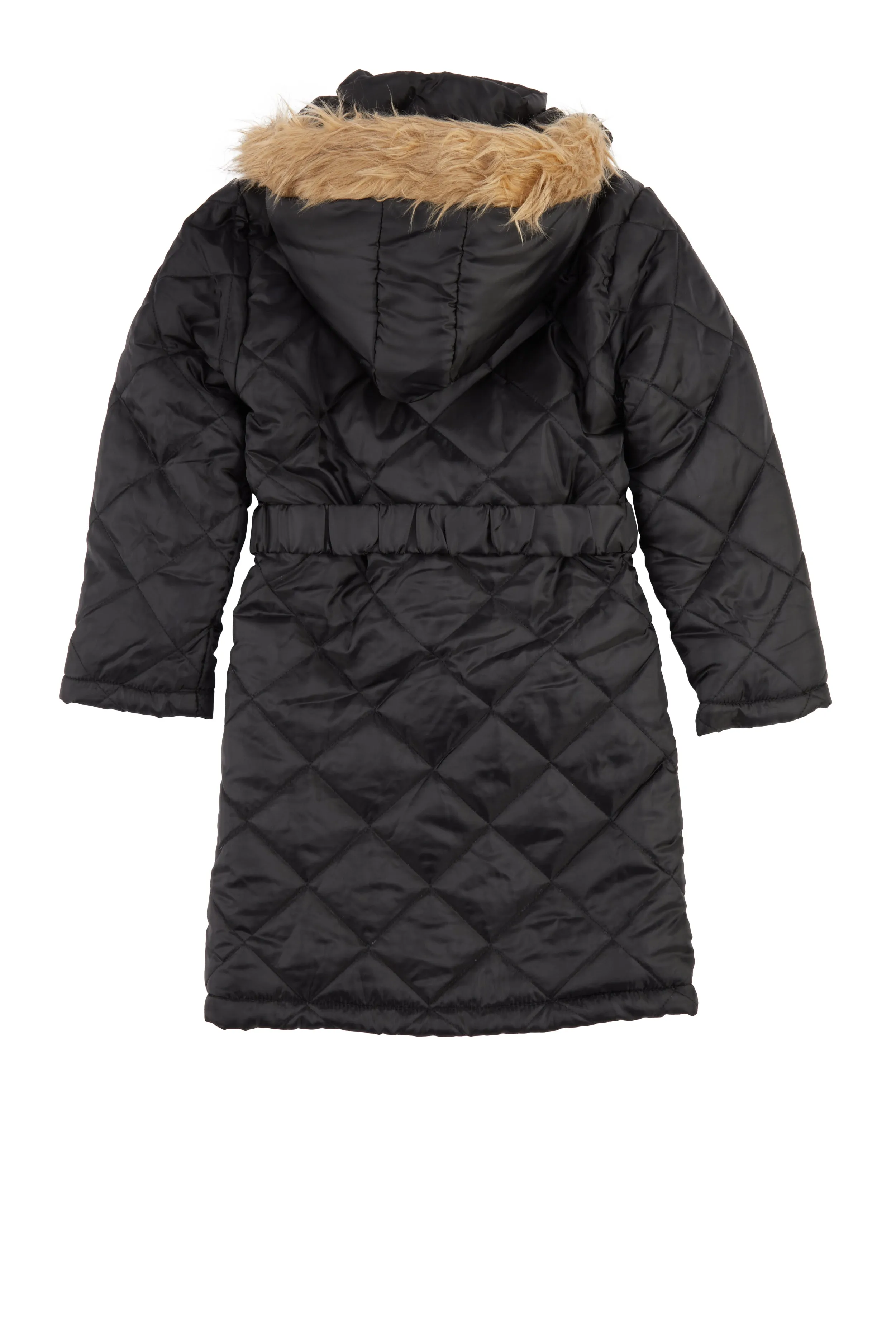 Girls Belted Quilted Jacket