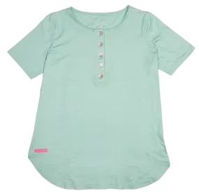 Glass Green Henley Top