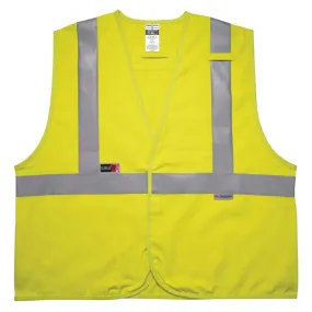 GloWear 8261FRHL Hi-Vis FR Safety Vest - Class 2 NFPA 2112 NFPA 70E Solid Hook   Loop