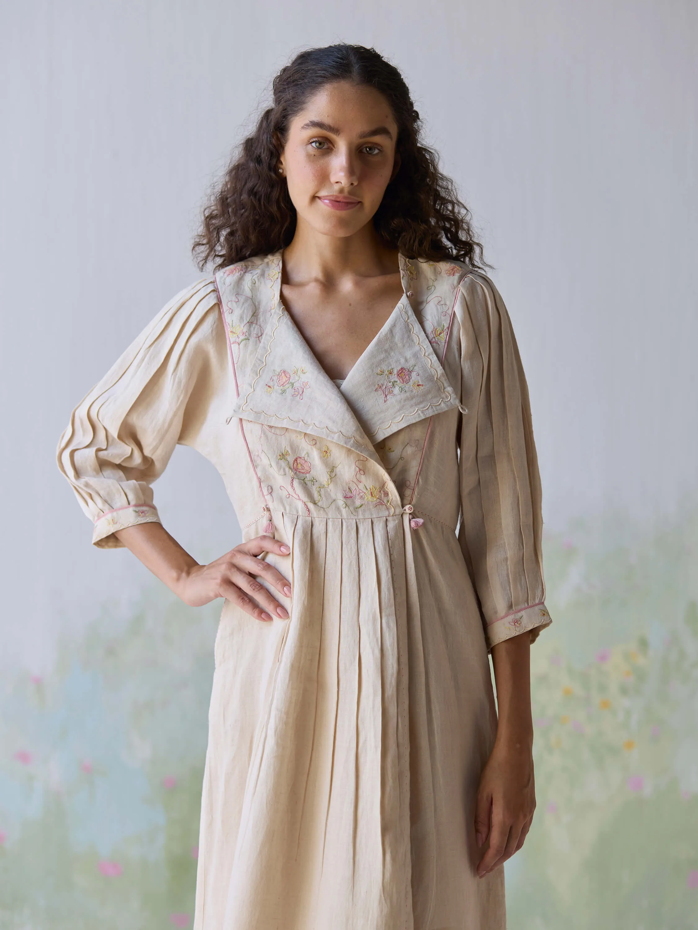 Golden Days Linen Dress