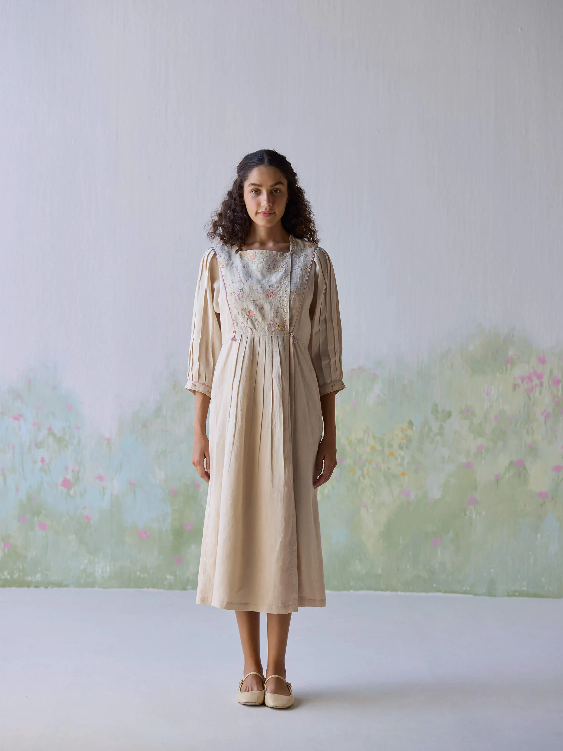 Golden Days Linen Dress