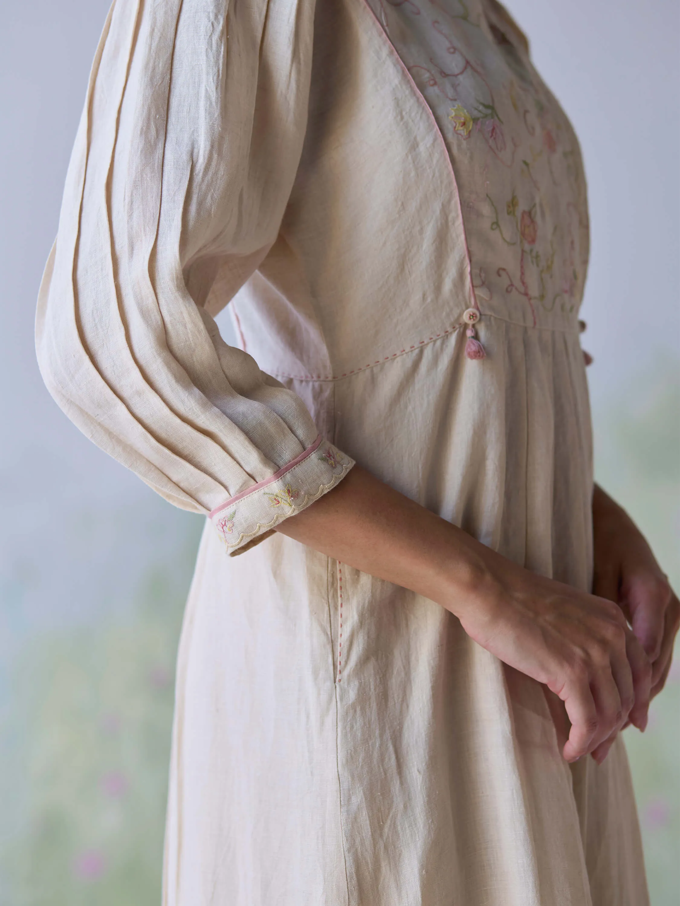 Golden Days Linen Dress