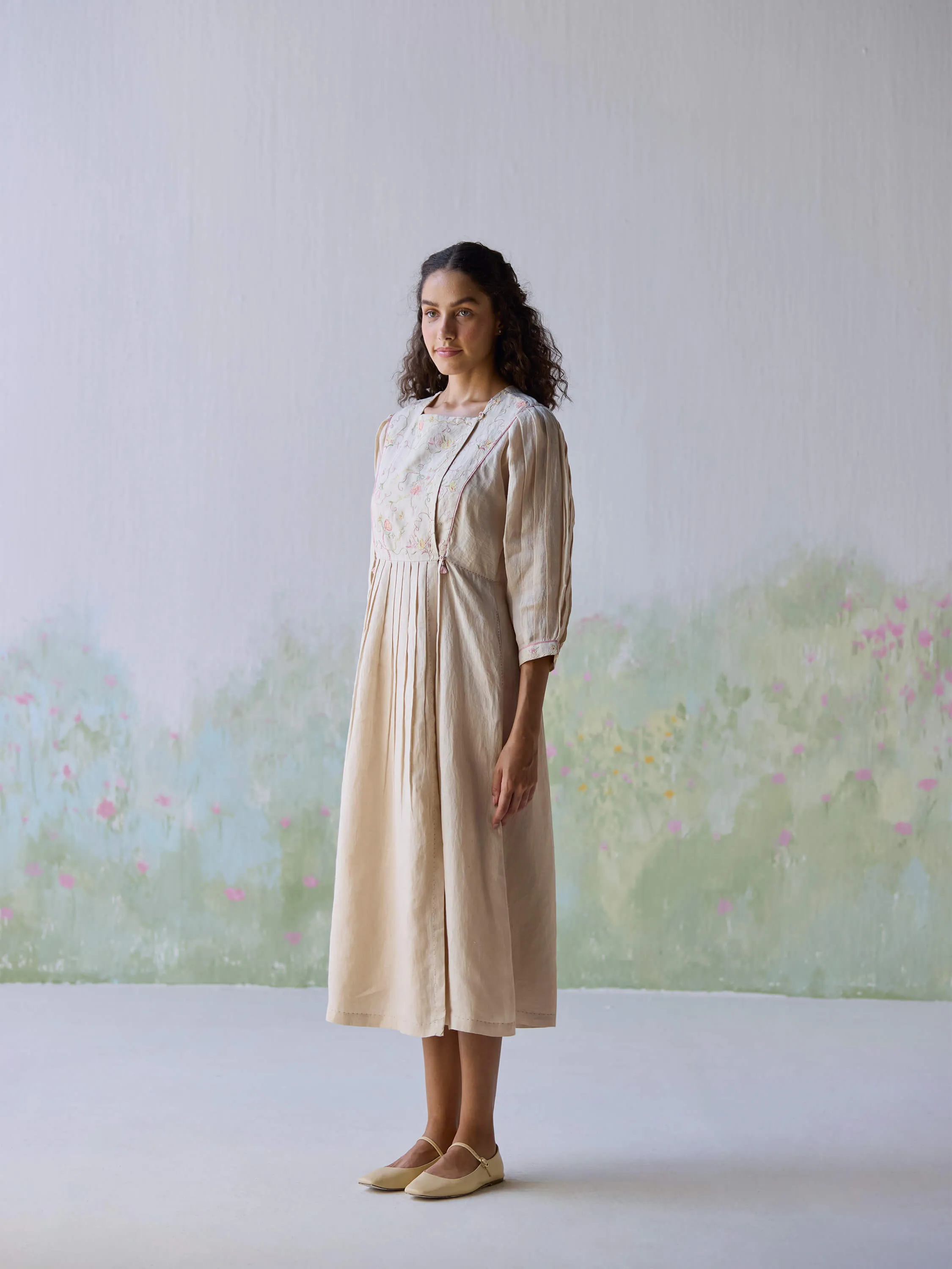 Golden Days Linen Dress