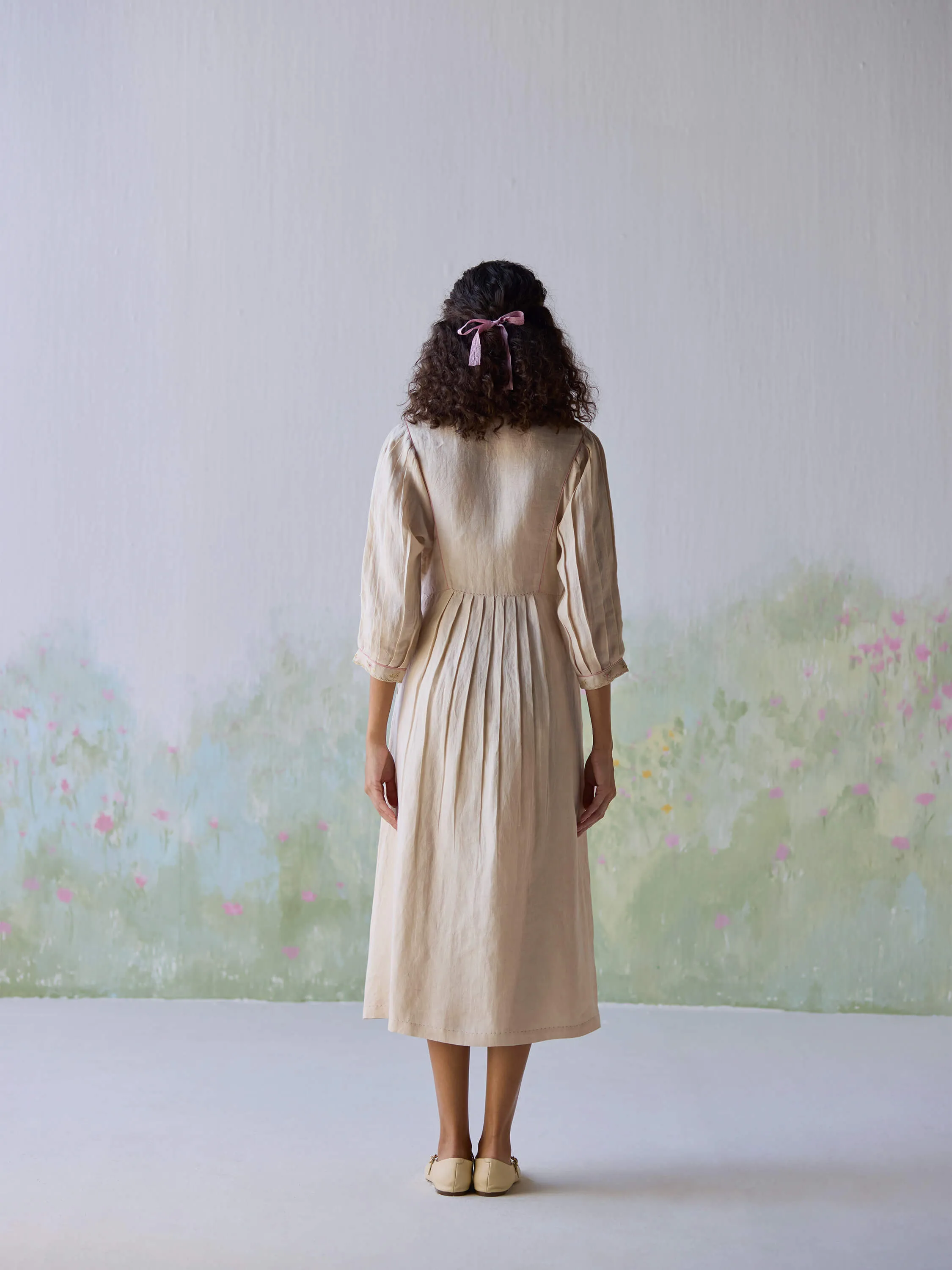 Golden Days Linen Dress