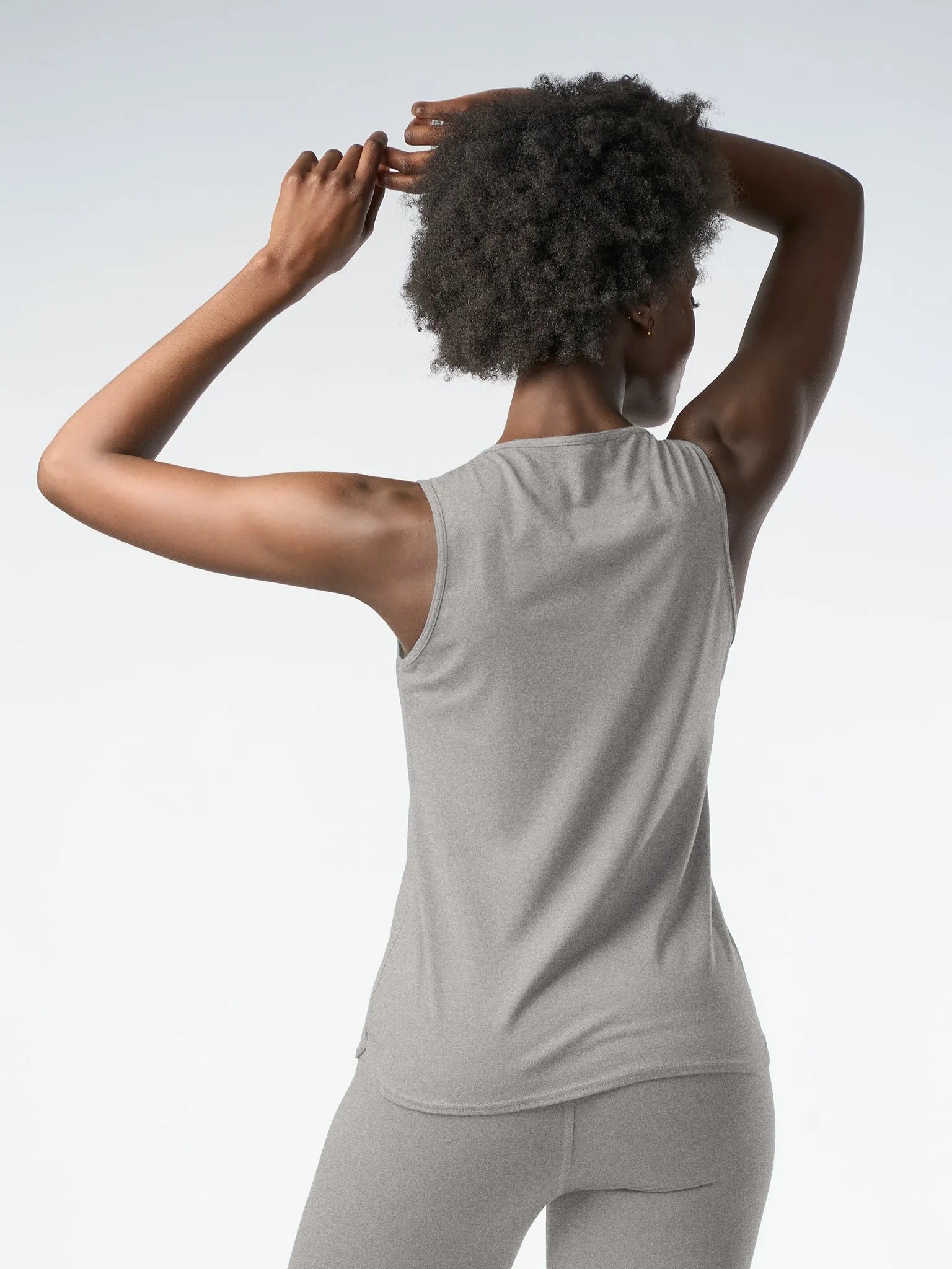 Gossypium Freedom Yoga Vest - Marl Grey