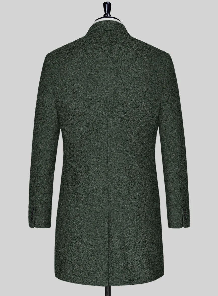 Green Heavy Tweed Overcoat