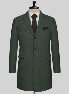 Green Heavy Tweed Overcoat