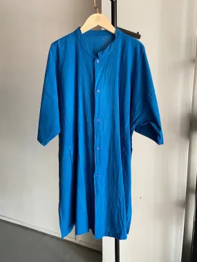 Hand-dyed Button Shirt (Blue)