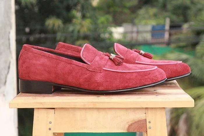 Handmade Tussle Slip Ons Shoes For Men's