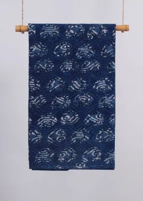 Harley Blue Hand Block Printed Fabric