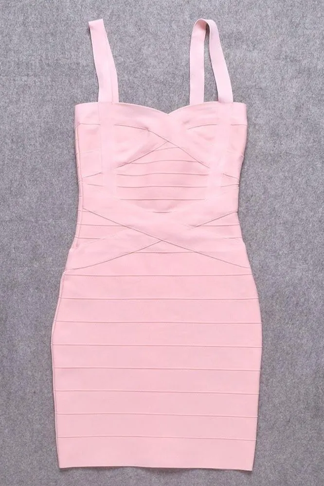 Heidi Bandage Mini Dress - Dusty Pink