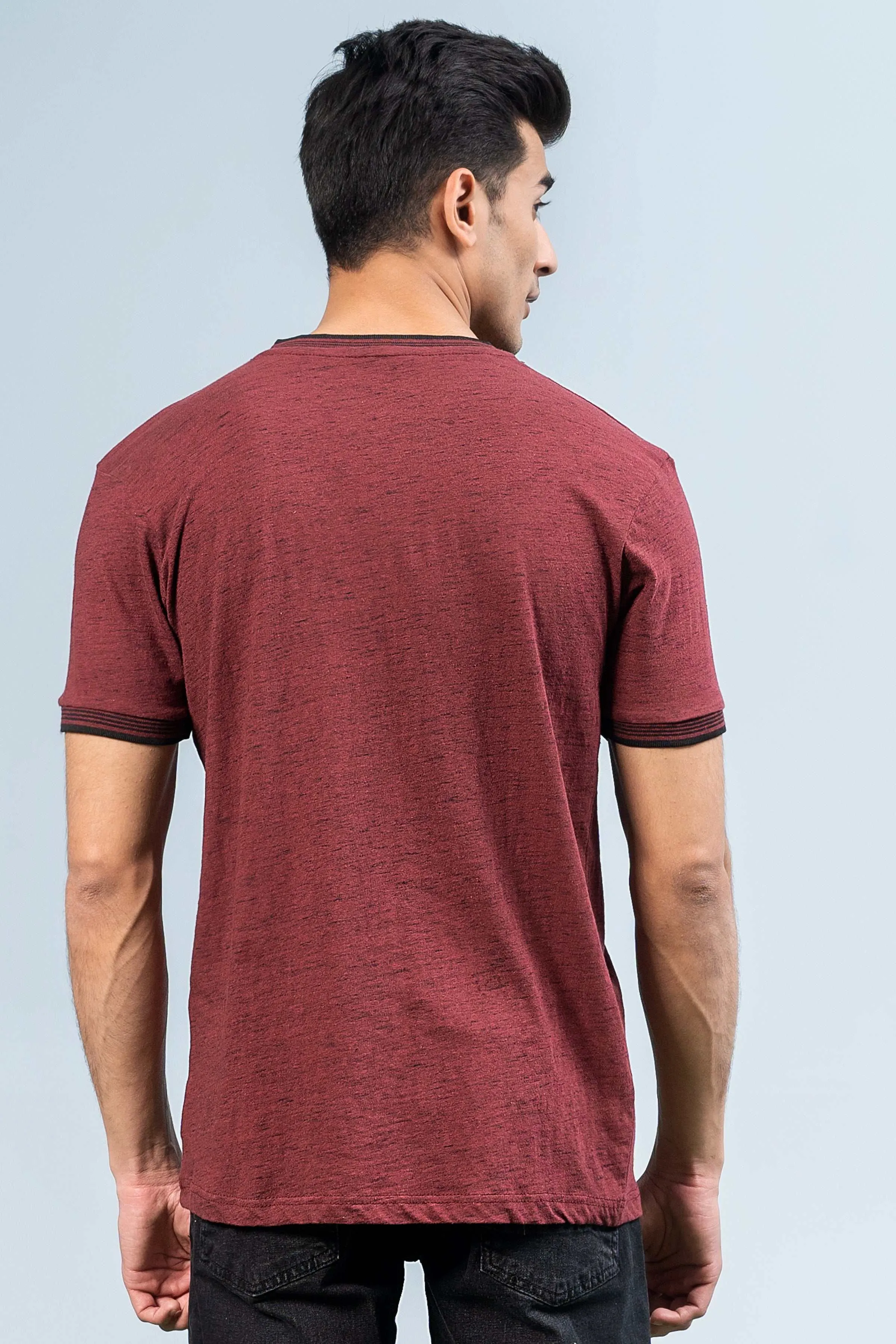 HENLEY SHIRT MAROON