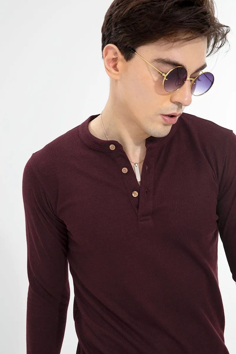 Henley Wine T-Shirt