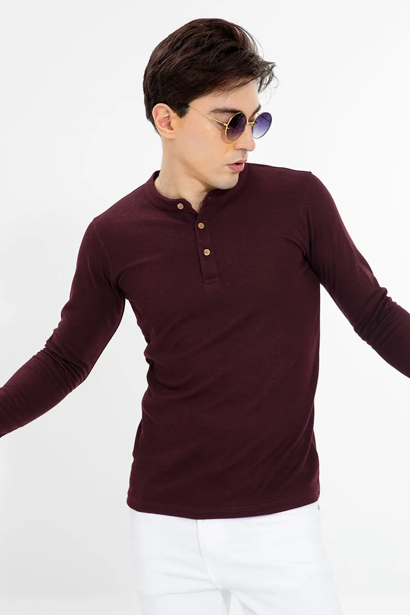 Henley Wine T-Shirt