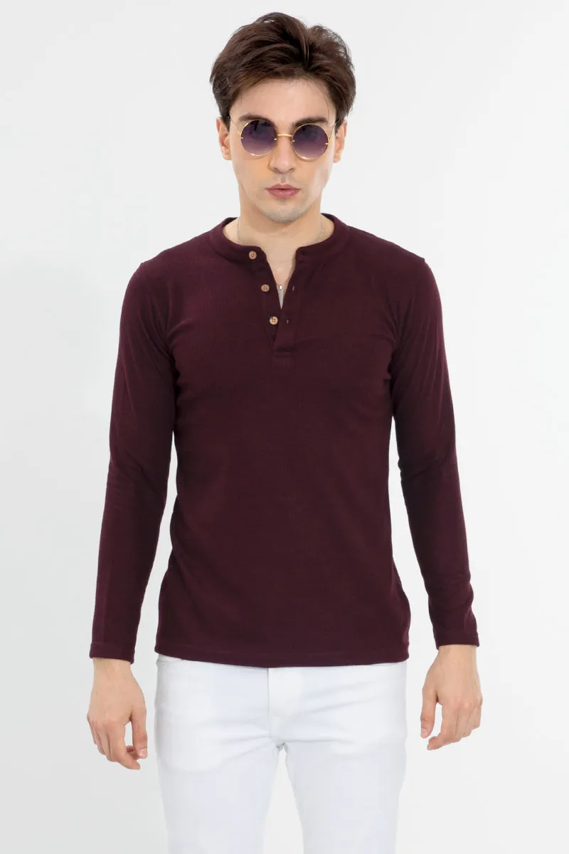 Henley Wine T-Shirt