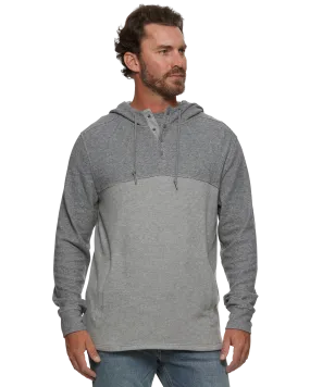 HERO STRETCH KNIT HOODED HENLEY