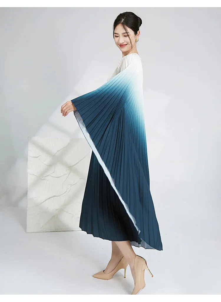 HEYFANCYSTYLE Ethereal Batwing Pleated Dress