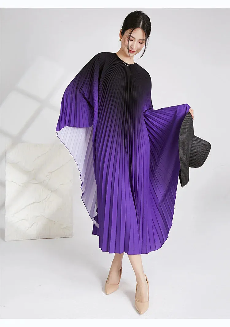 HEYFANCYSTYLE Ethereal Batwing Pleated Dress