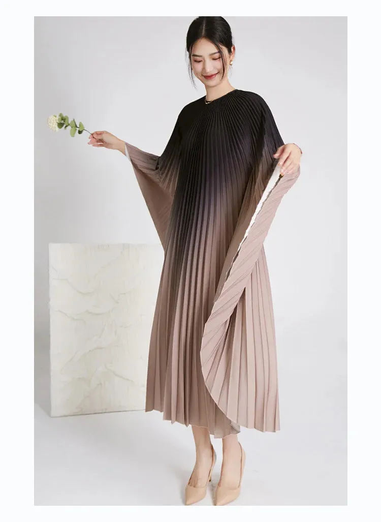 HEYFANCYSTYLE Ethereal Batwing Pleated Dress