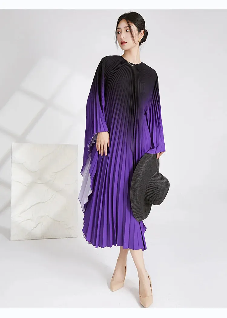 HEYFANCYSTYLE Ethereal Batwing Pleated Dress