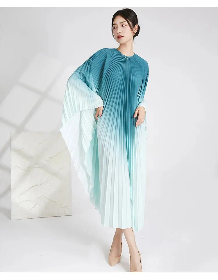 HEYFANCYSTYLE Ethereal Batwing Pleated Dress