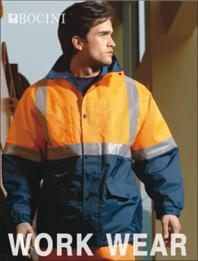 Hi Vis Polar Fleece Lined Safety Jacket with Reflective Tape SJ0430