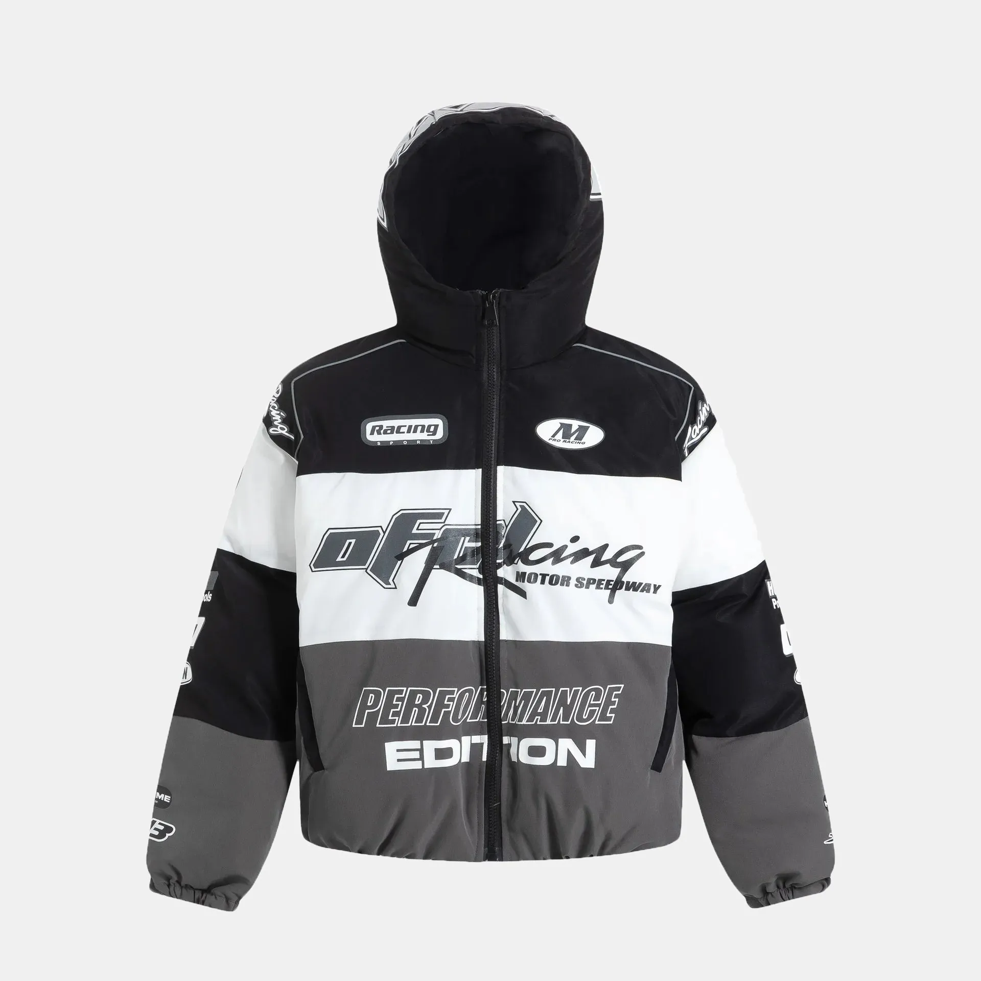 Homme | Hooded Racing Puffer Jacket