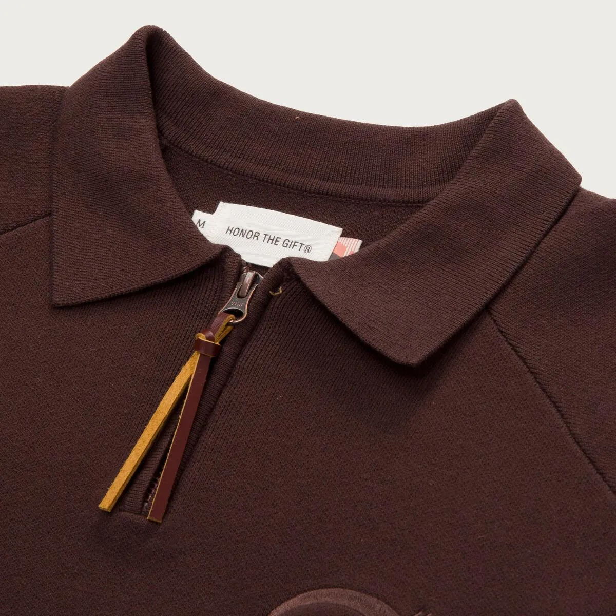 Honor The Gift Zip Henley Brown