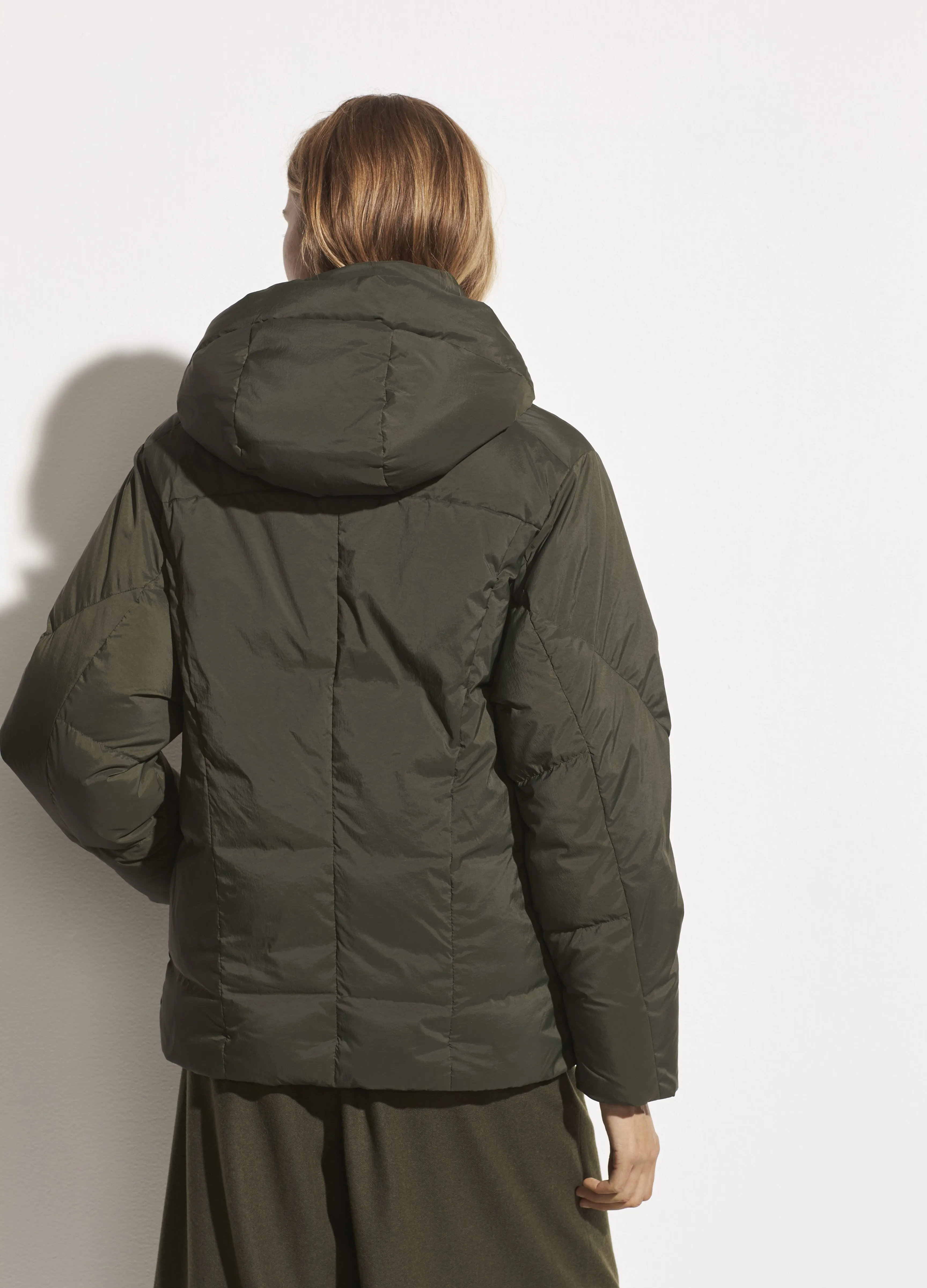 Hooded Puffer Jacket in Eden